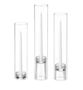 Glass Candle Holder + Hurricane Sleeve